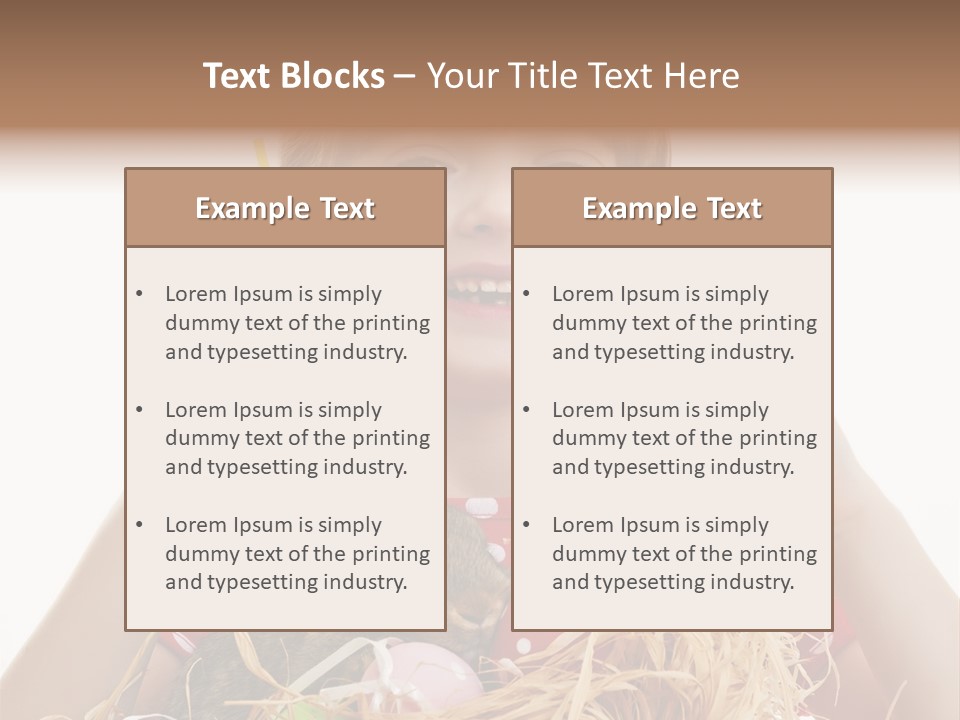 Brown Cute Kid PowerPoint Template