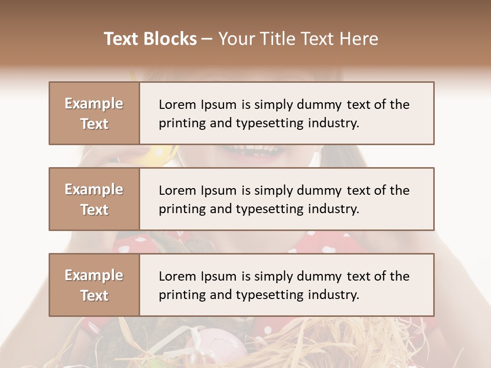 Brown Cute Kid PowerPoint Template