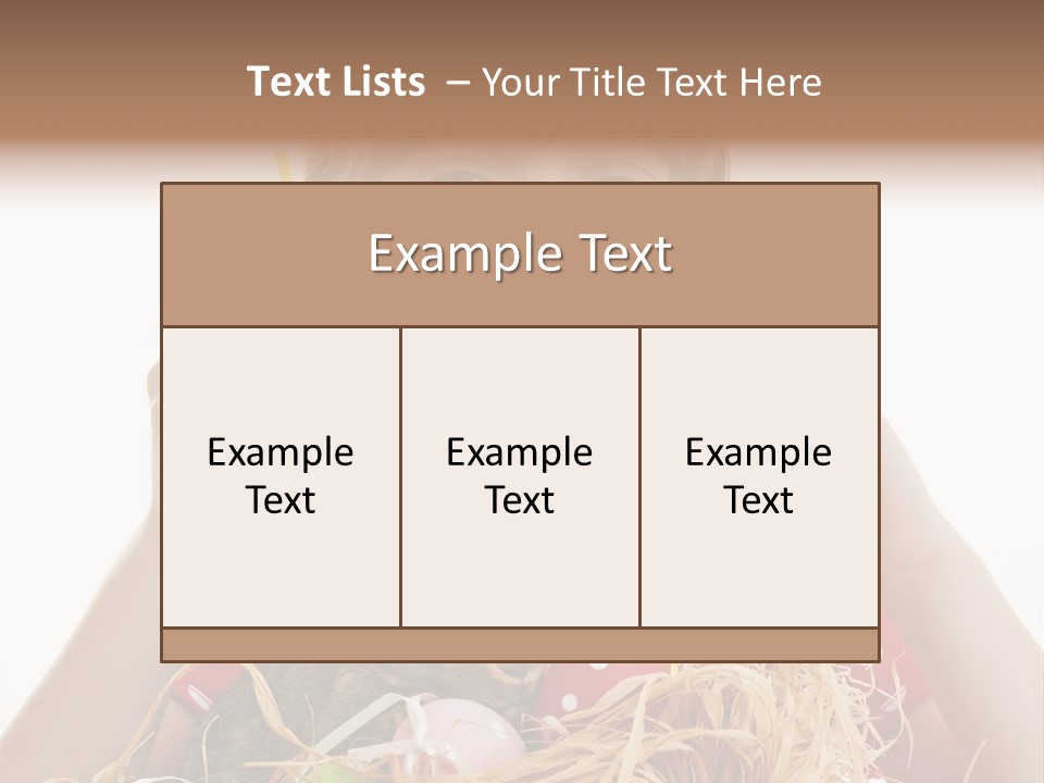 Brown Cute Kid PowerPoint Template