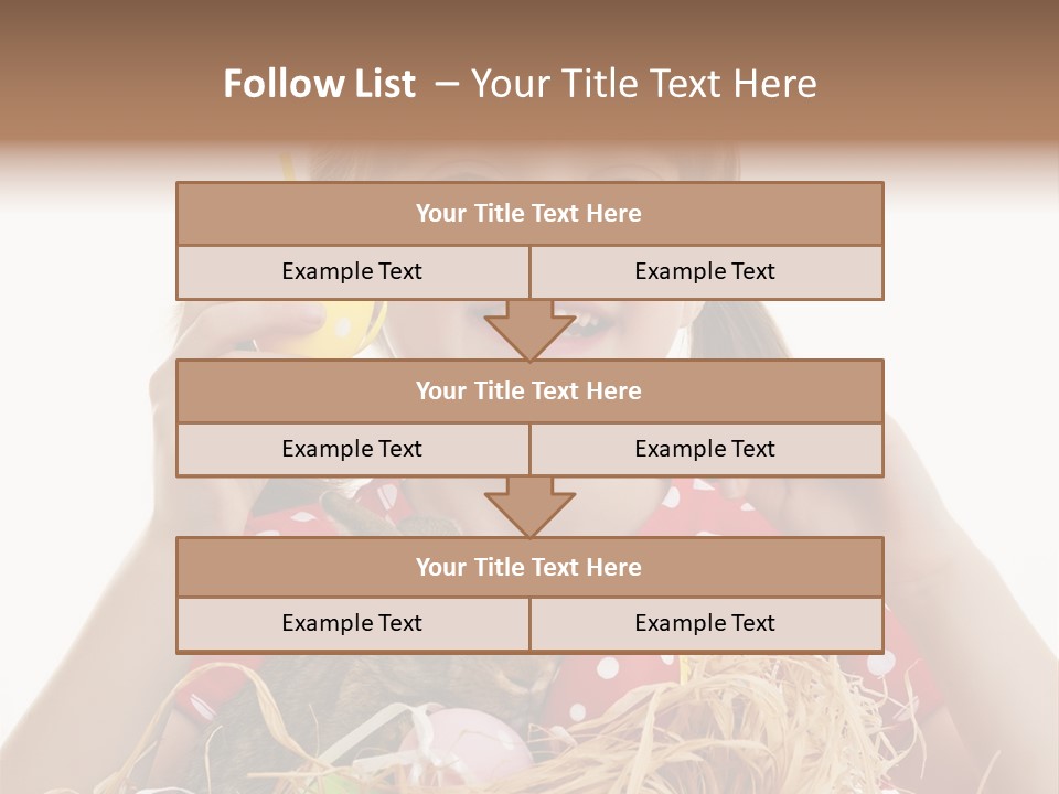 Brown Cute Kid PowerPoint Template