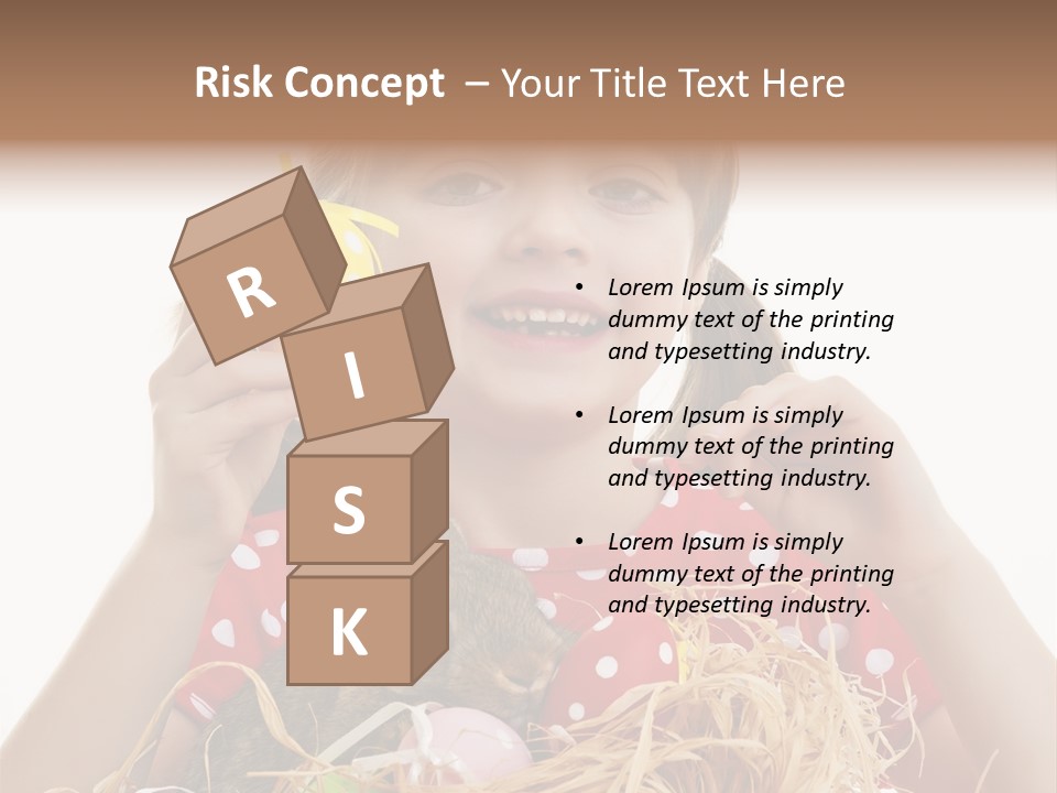 Brown Cute Kid PowerPoint Template