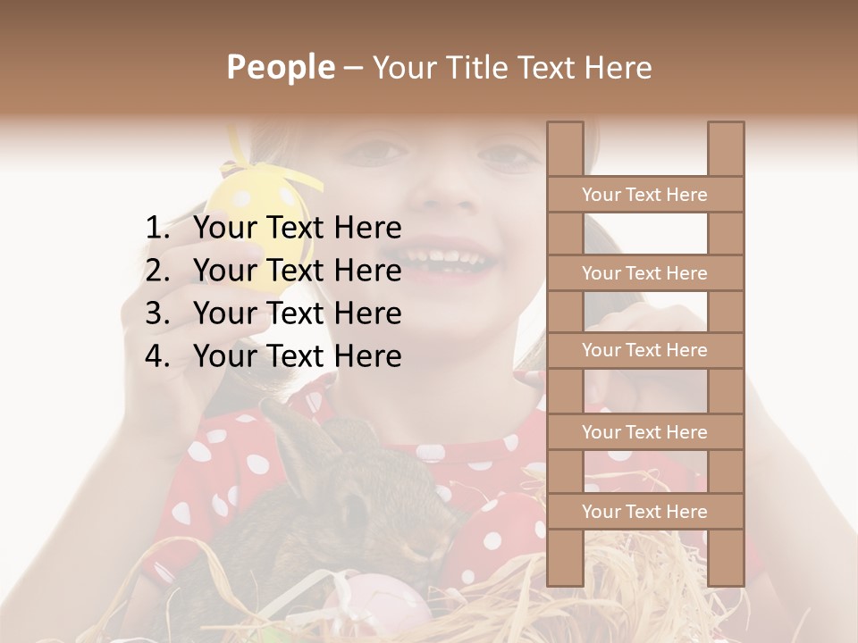 Brown Cute Kid PowerPoint Template