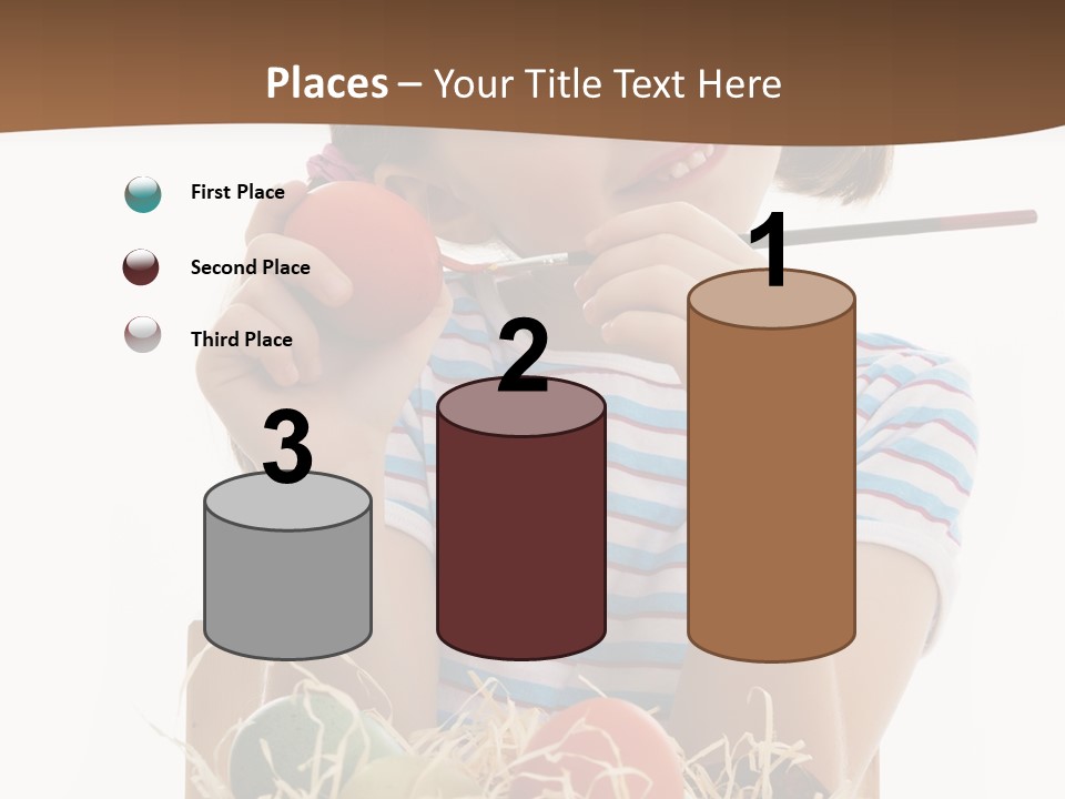 Happiness Coloring Caucasian PowerPoint Template