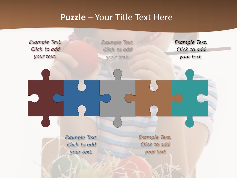 Happiness Coloring Caucasian PowerPoint Template