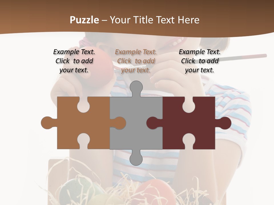 Happiness Coloring Caucasian PowerPoint Template