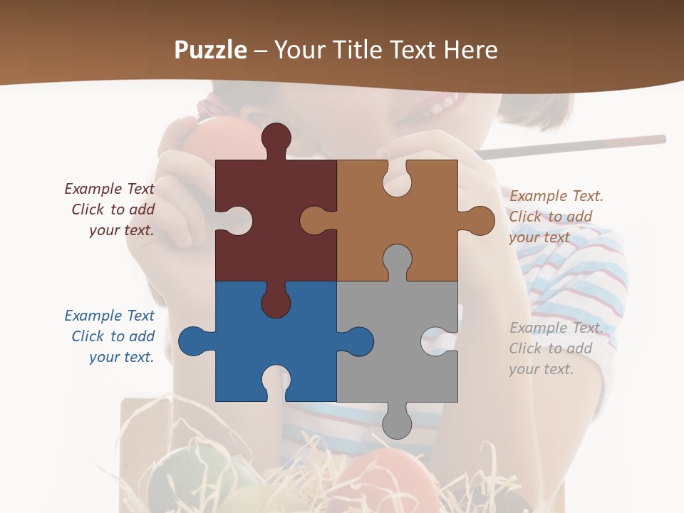 Happiness Coloring Caucasian PowerPoint Template