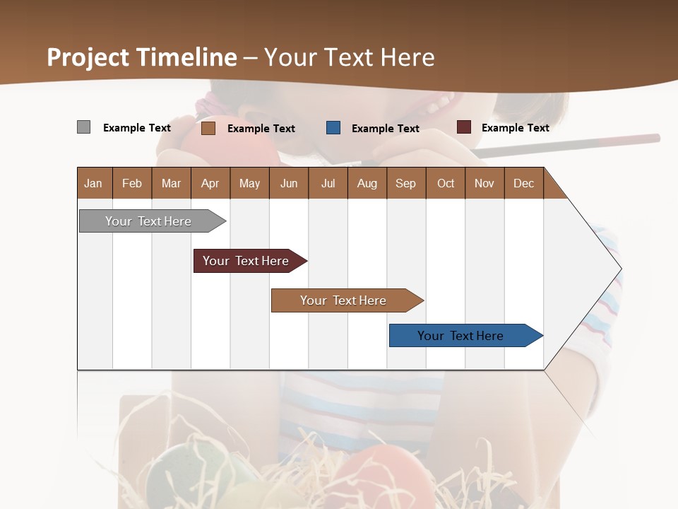 Happiness Coloring Caucasian PowerPoint Template