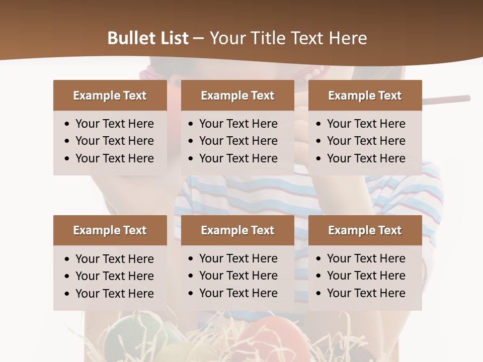 Happiness Coloring Caucasian PowerPoint Template