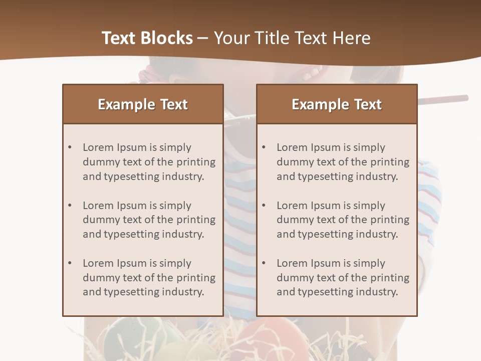 Happiness Coloring Caucasian PowerPoint Template