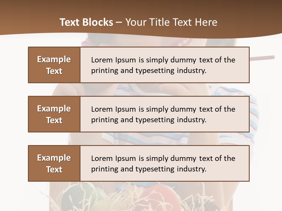 Happiness Coloring Caucasian PowerPoint Template