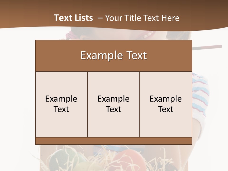 Happiness Coloring Caucasian PowerPoint Template