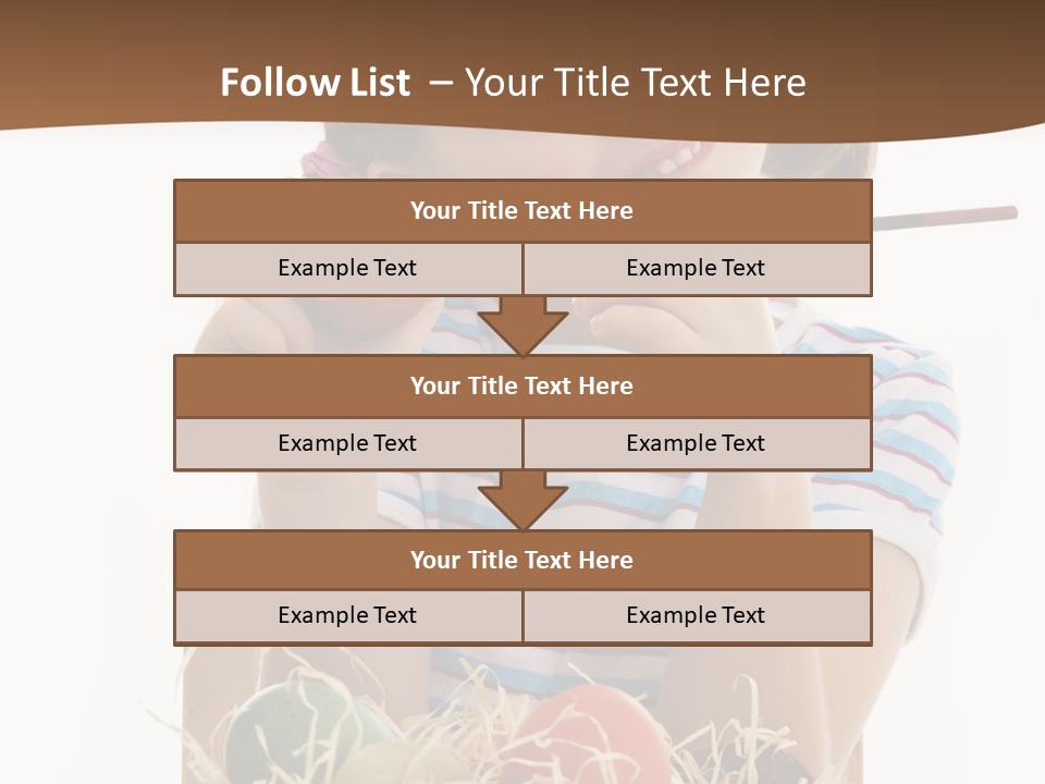 Happiness Coloring Caucasian PowerPoint Template
