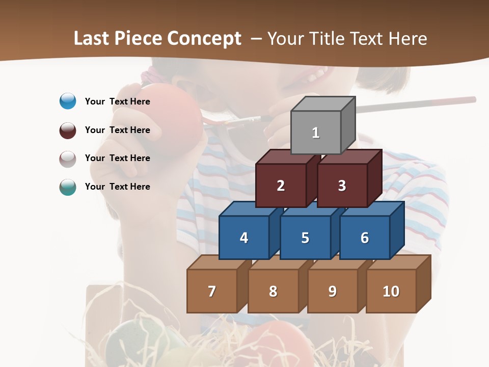 Happiness Coloring Caucasian PowerPoint Template