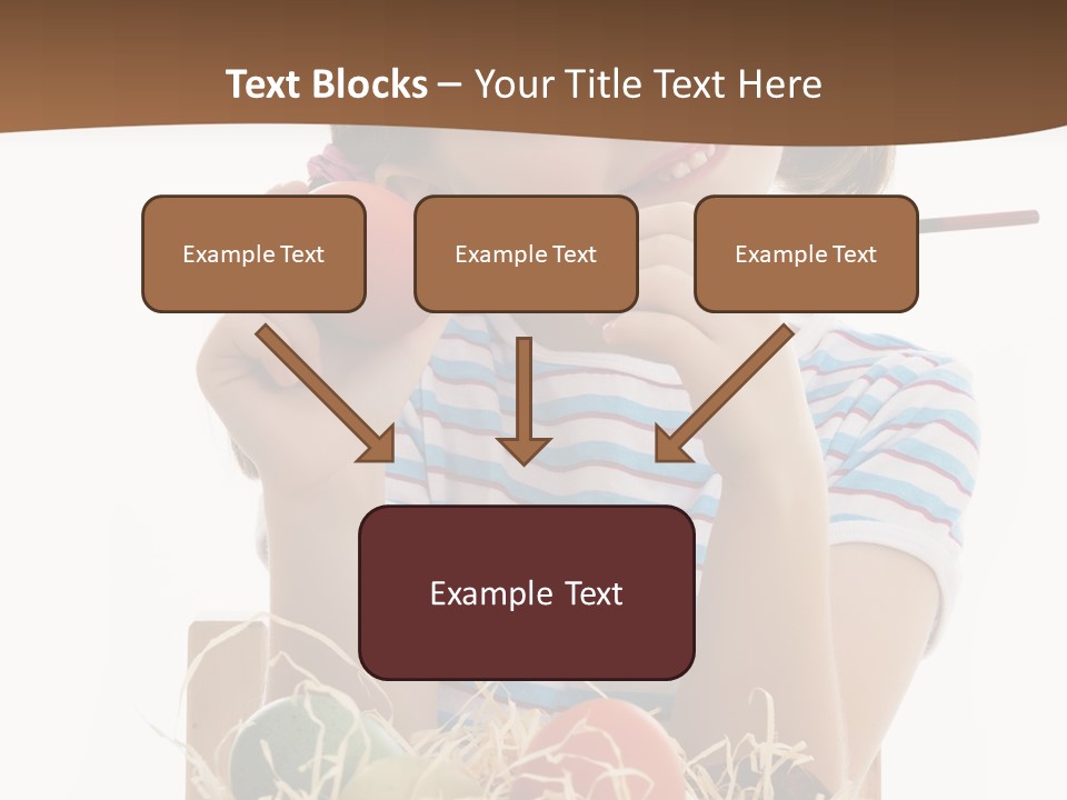 Happiness Coloring Caucasian PowerPoint Template