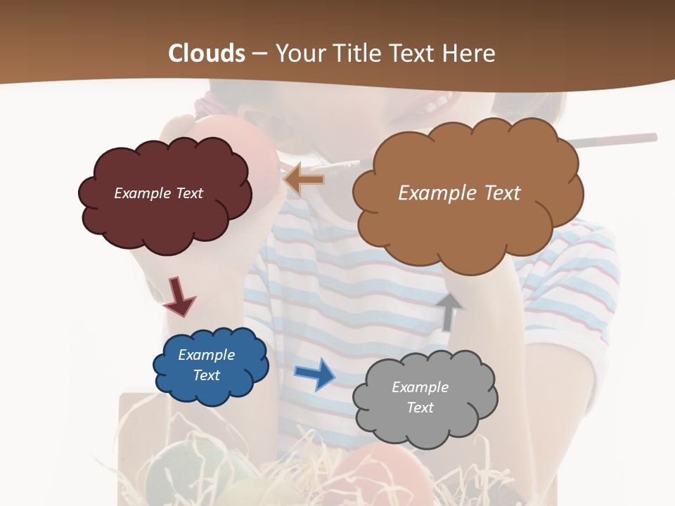 Happiness Coloring Caucasian PowerPoint Template