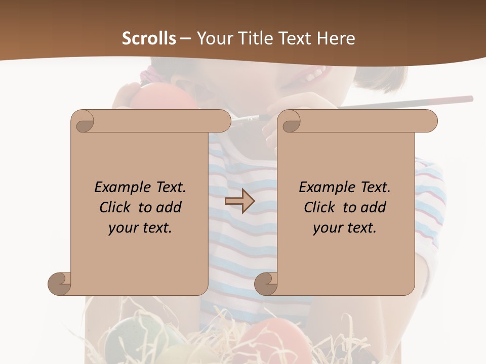 Happiness Coloring Caucasian PowerPoint Template