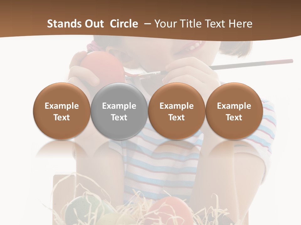 Happiness Coloring Caucasian PowerPoint Template