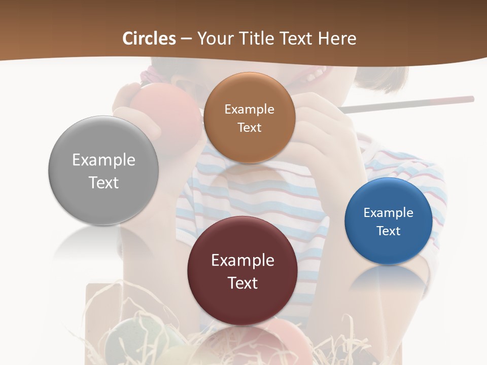 Happiness Coloring Caucasian PowerPoint Template