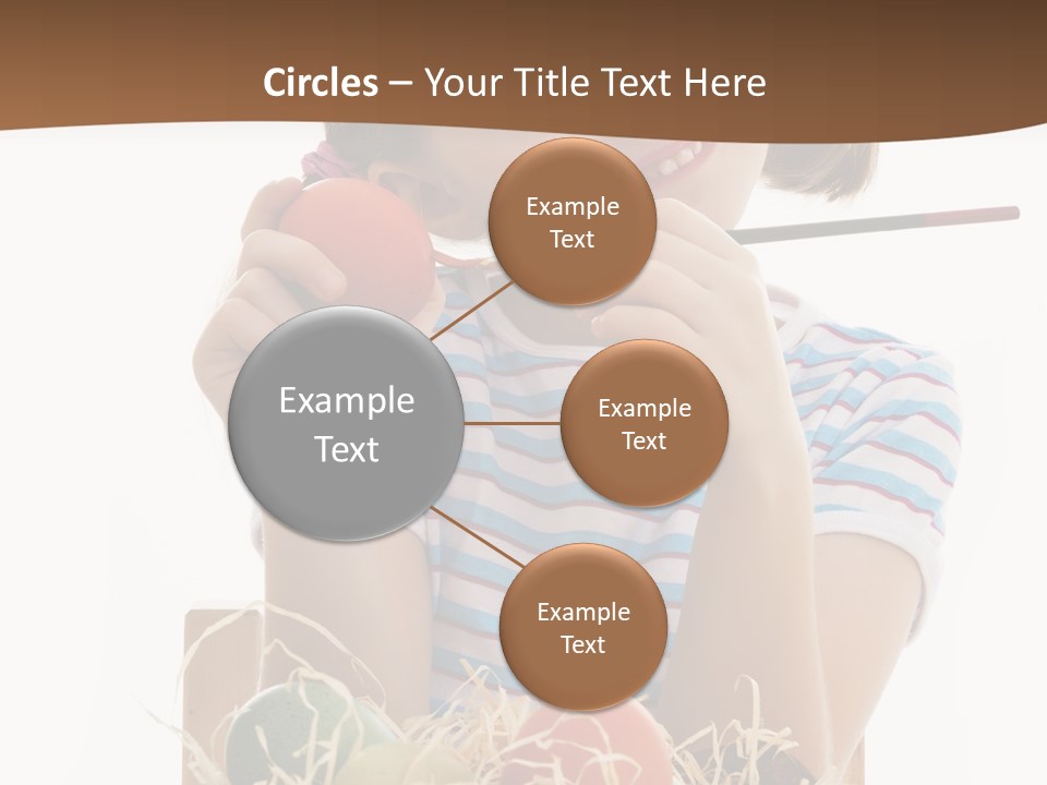 Happiness Coloring Caucasian PowerPoint Template