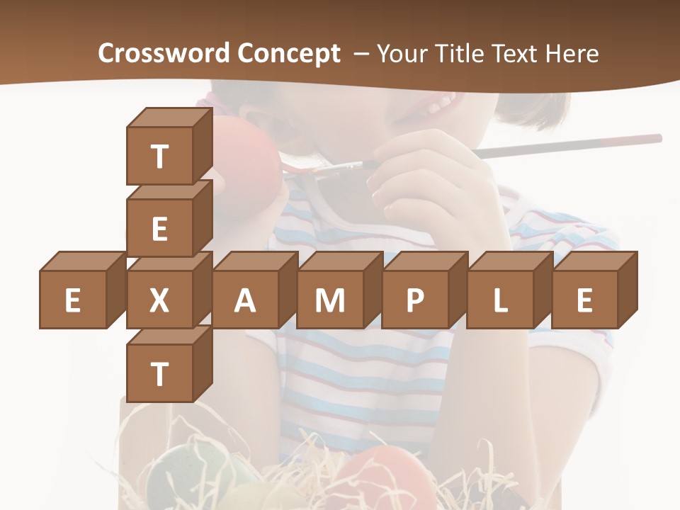 Happiness Coloring Caucasian PowerPoint Template