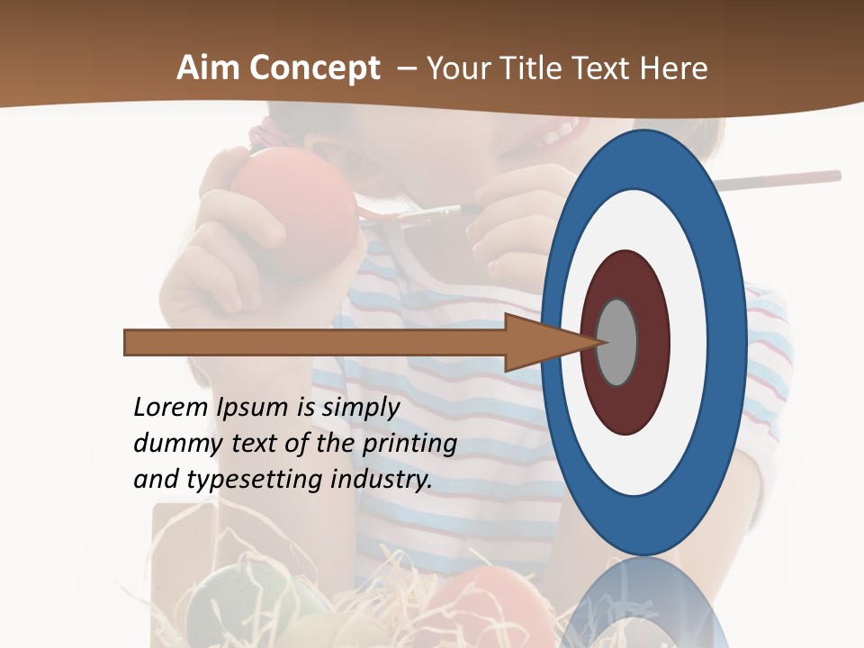 Happiness Coloring Caucasian PowerPoint Template