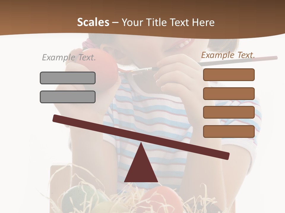 Happiness Coloring Caucasian PowerPoint Template