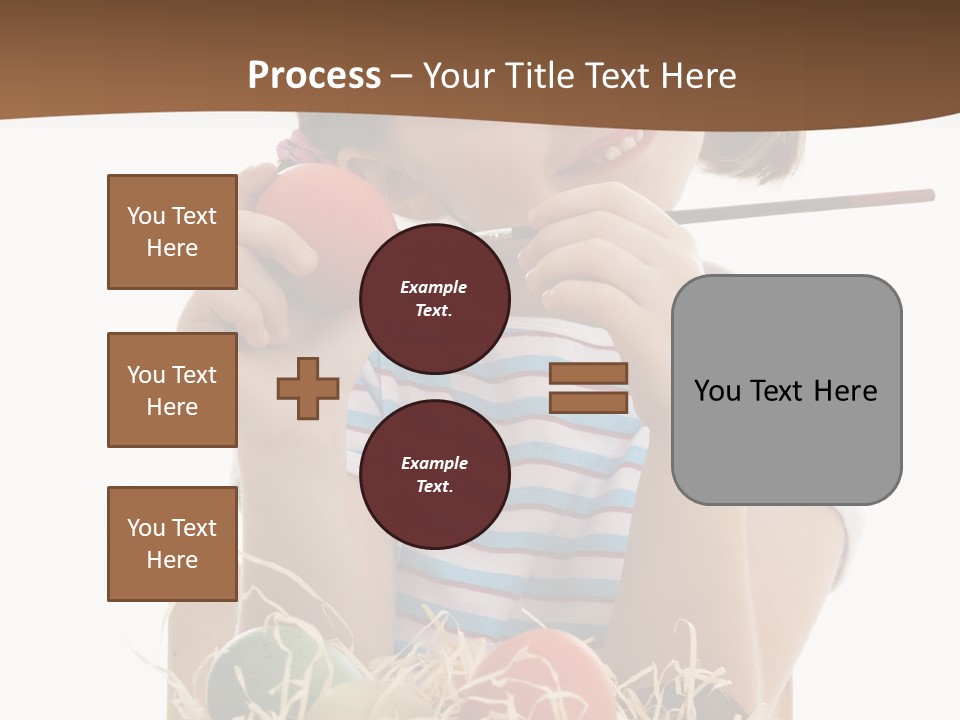 Happiness Coloring Caucasian PowerPoint Template