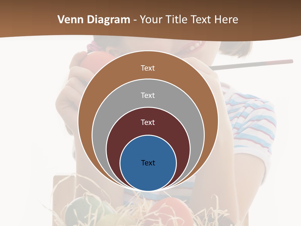 Happiness Coloring Caucasian PowerPoint Template