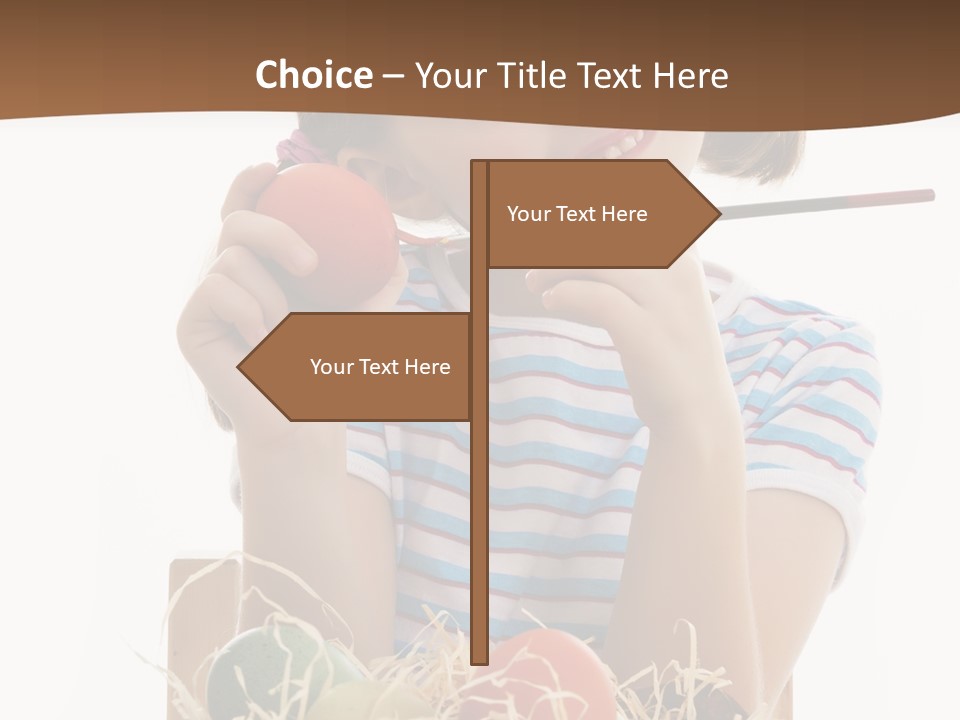 Happiness Coloring Caucasian PowerPoint Template