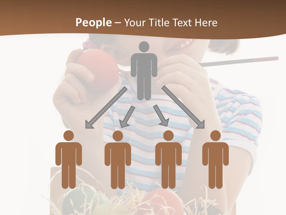 Happiness Coloring Caucasian PowerPoint Template