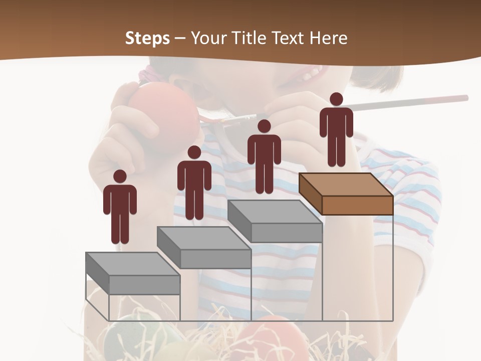 Happiness Coloring Caucasian PowerPoint Template