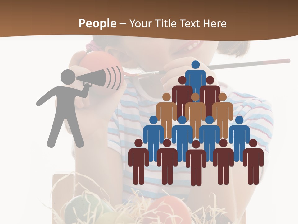 Happiness Coloring Caucasian PowerPoint Template