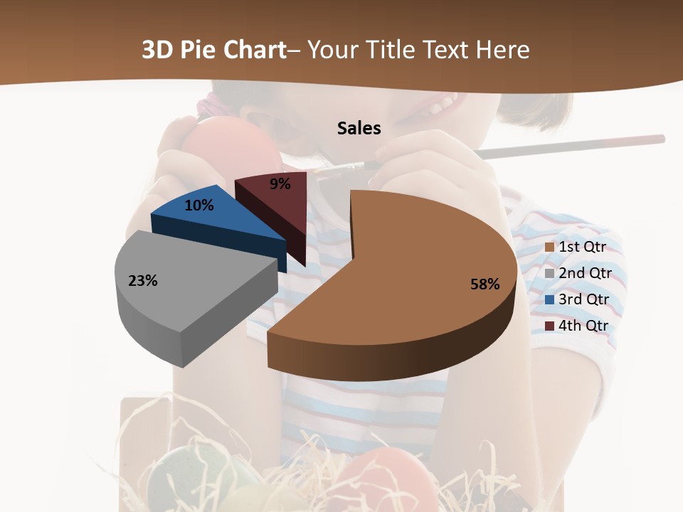 Happiness Coloring Caucasian PowerPoint Template