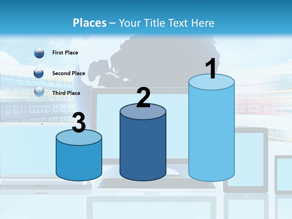 Blue Technology World PowerPoint Template