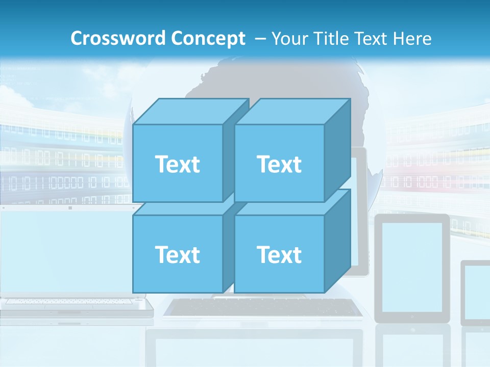 Blue Technology World PowerPoint Template