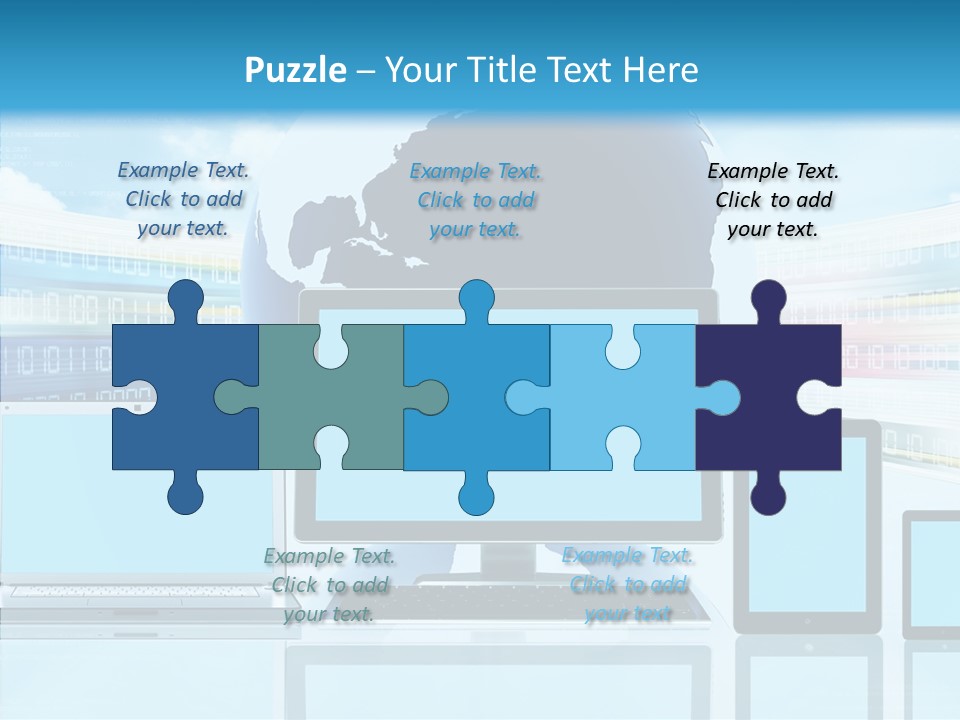 Blue Technology World PowerPoint Template
