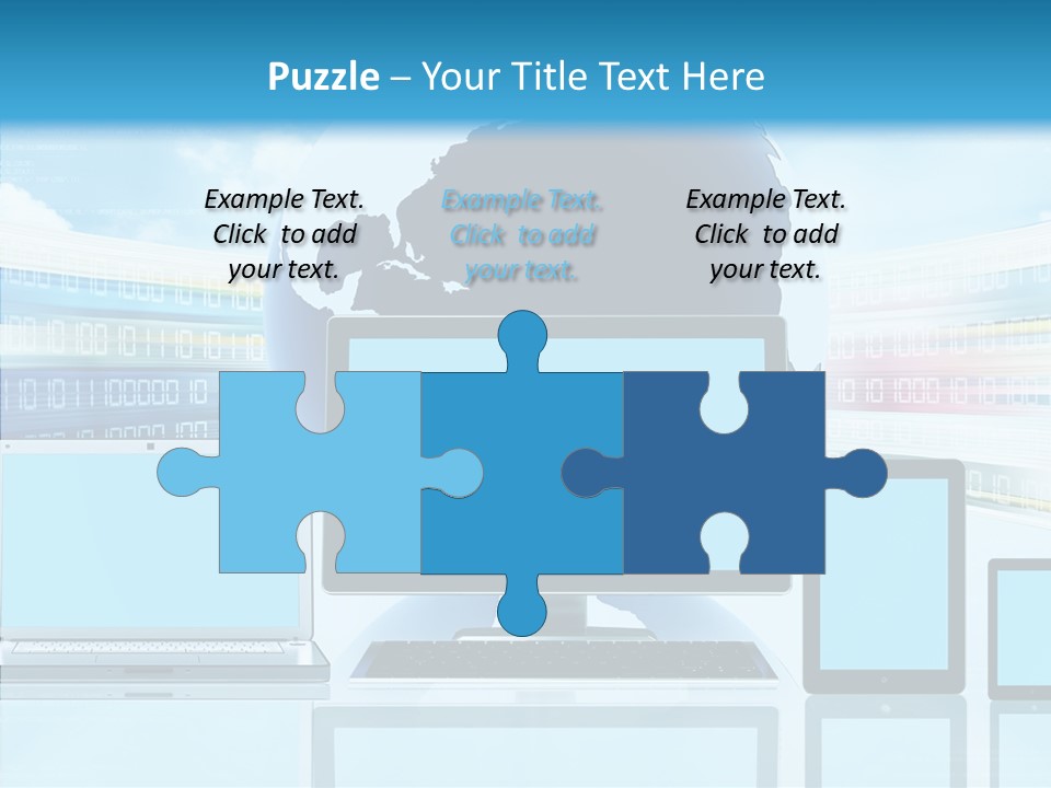 Blue Technology World PowerPoint Template