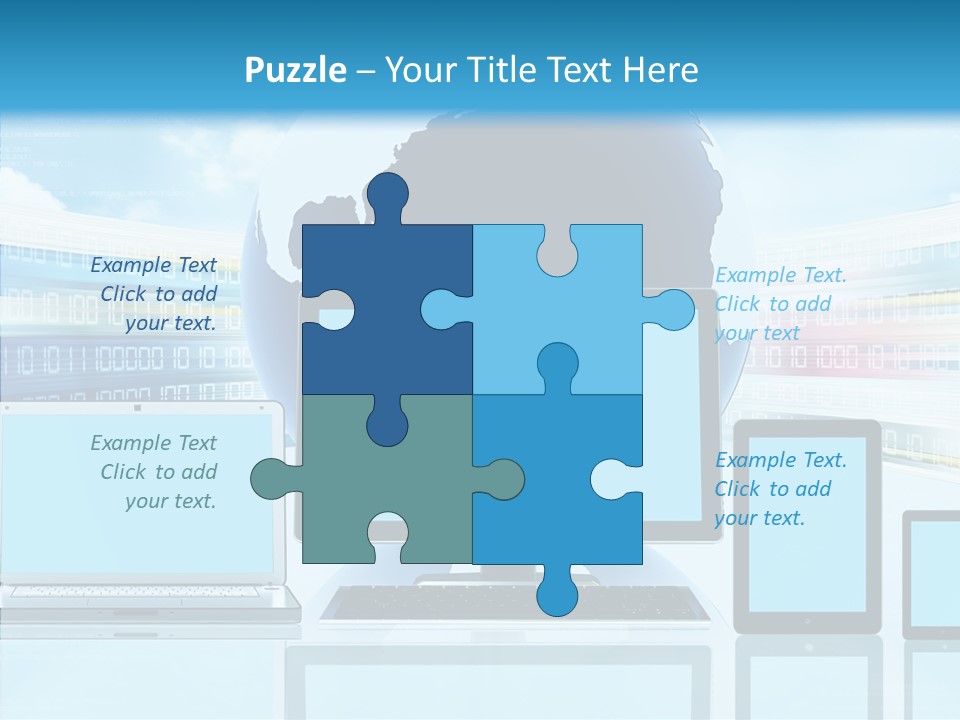 Blue Technology World PowerPoint Template