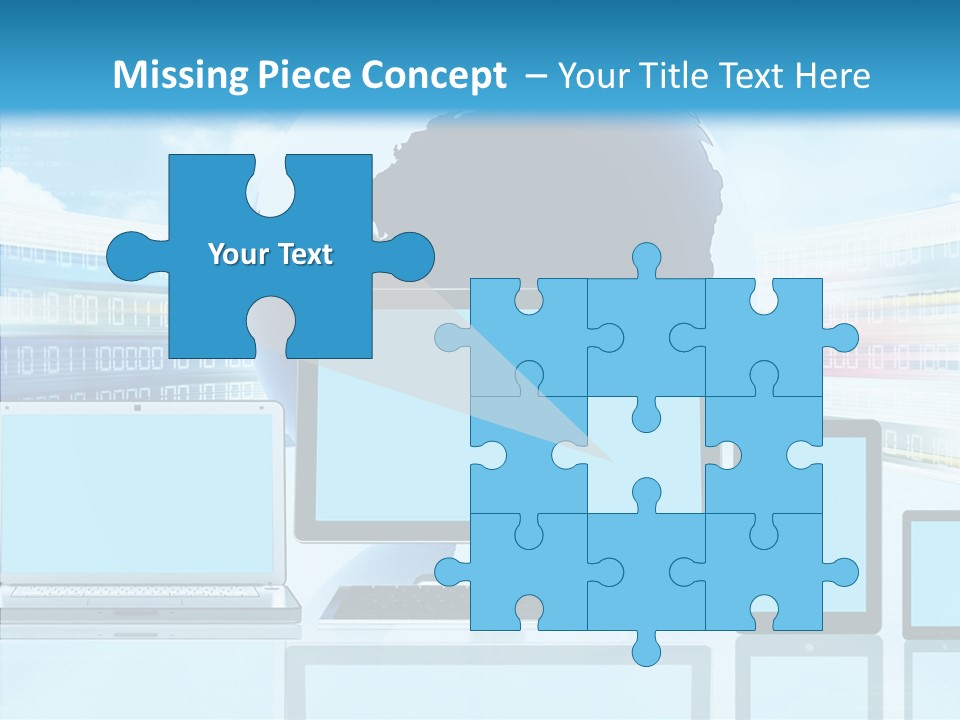 Blue Technology World PowerPoint Template