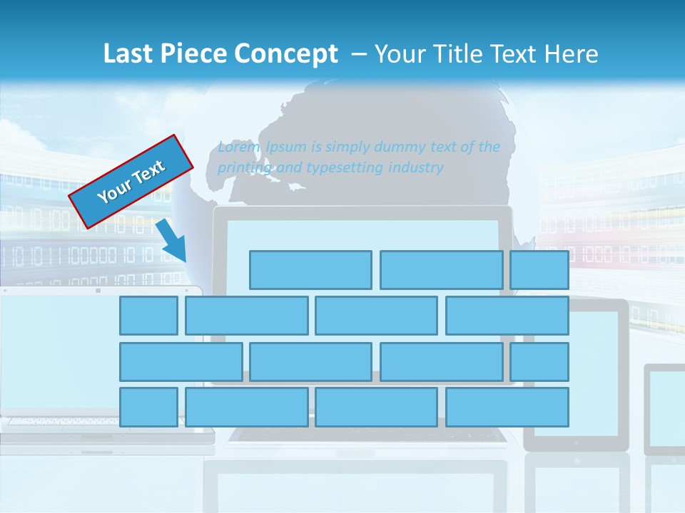 Blue Technology World PowerPoint Template