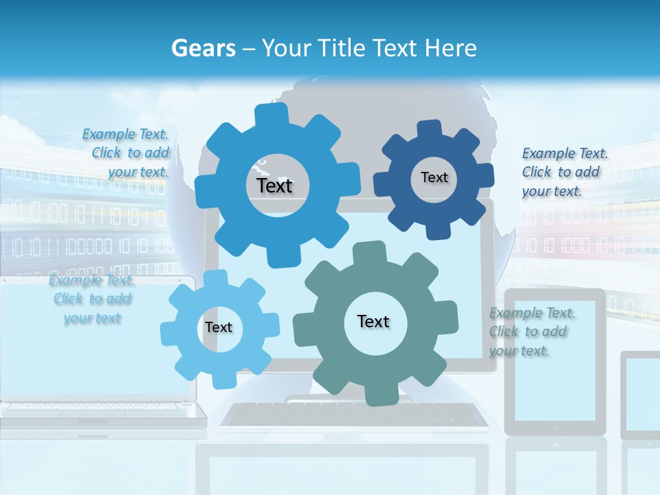 Blue Technology World PowerPoint Template