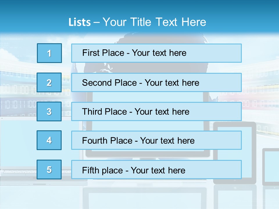 Blue Technology World PowerPoint Template
