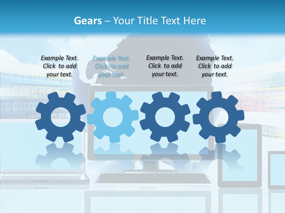 Blue Technology World PowerPoint Template