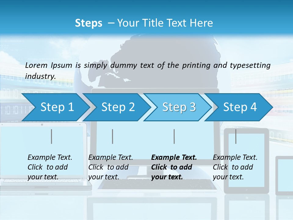 Blue Technology World PowerPoint Template
