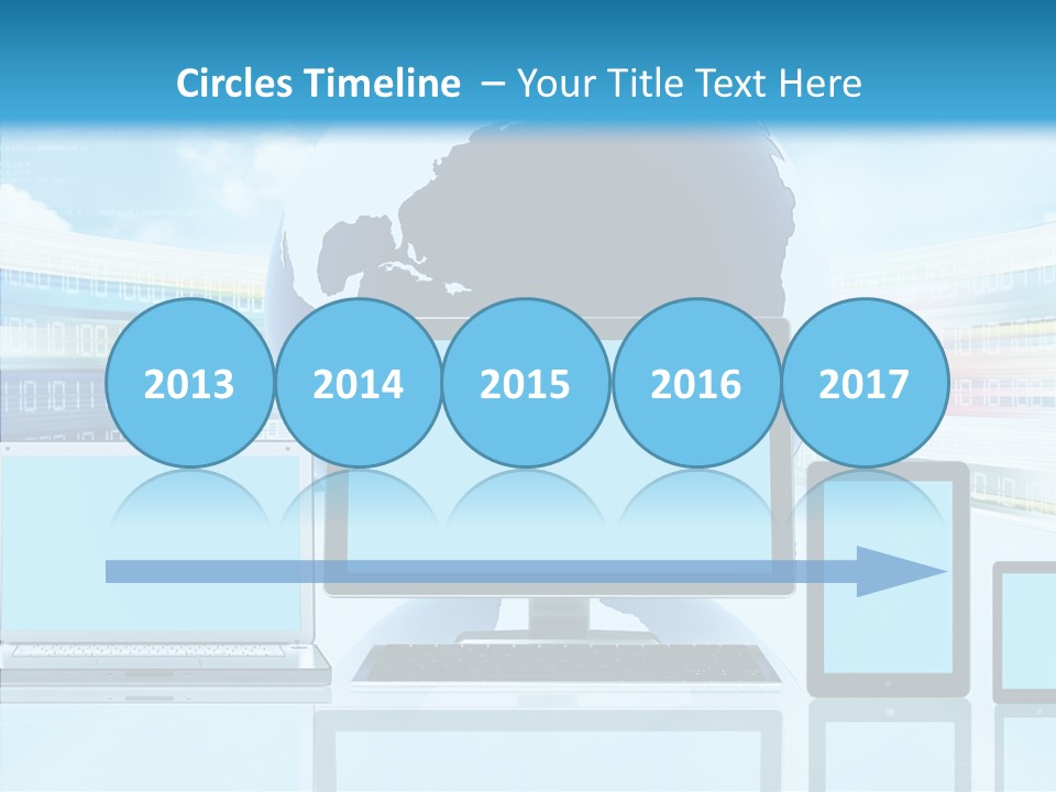 Blue Technology World PowerPoint Template