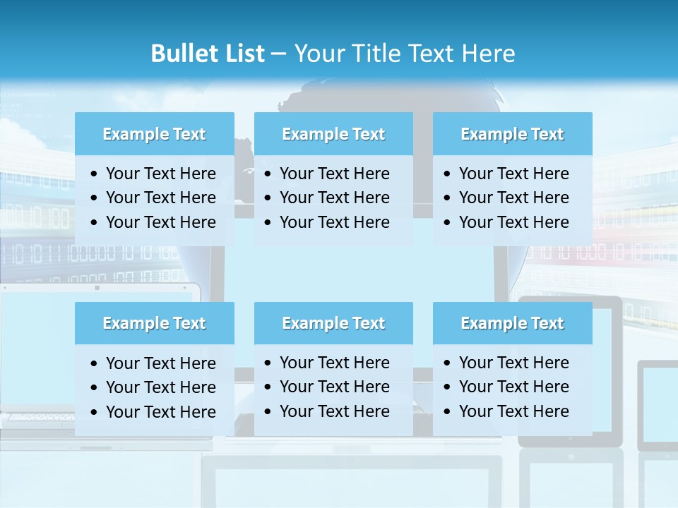 Blue Technology World PowerPoint Template