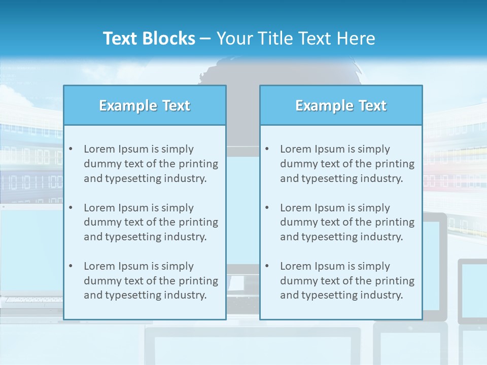 Blue Technology World PowerPoint Template