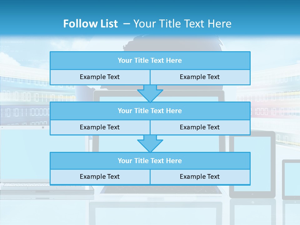 Blue Technology World PowerPoint Template