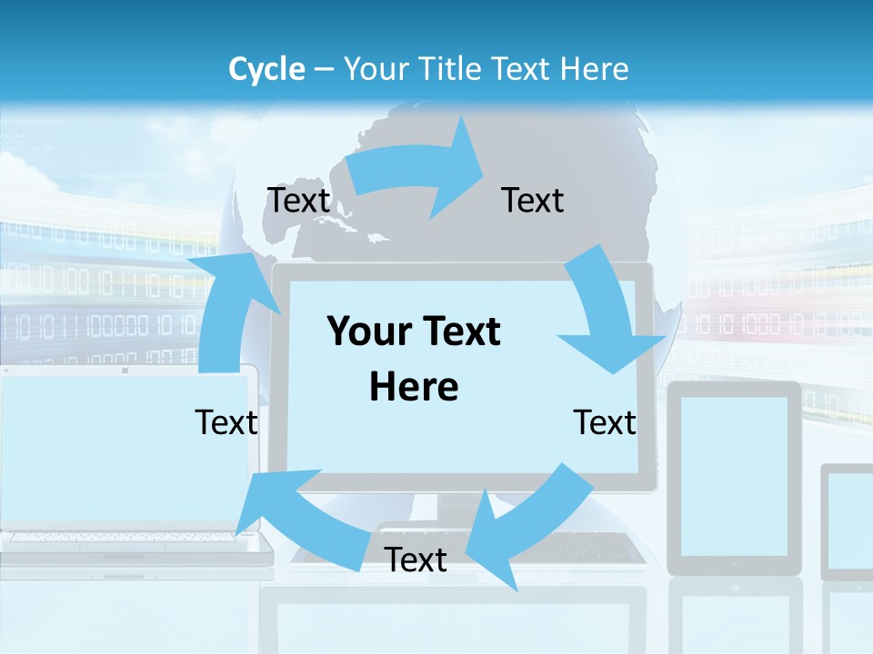 Blue Technology World PowerPoint Template