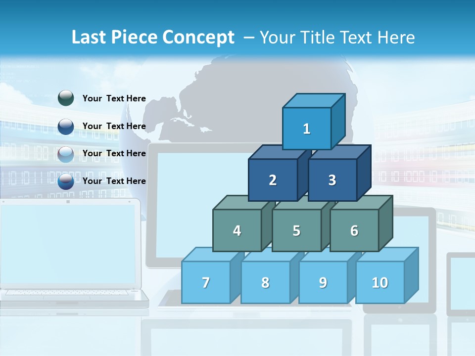 Blue Technology World PowerPoint Template